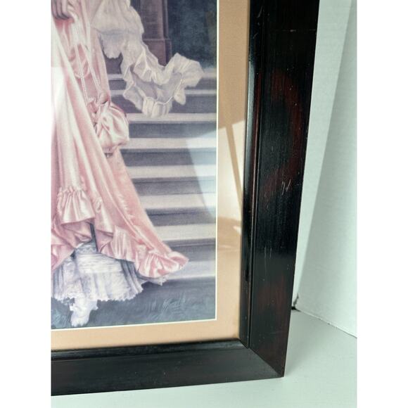 Victorian Lithograph Framed Picture "Butterflies" Mother And Child - Picture 7 of 10